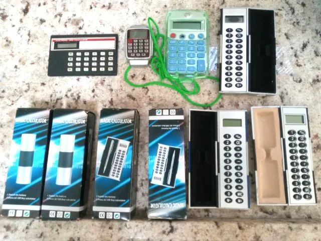 Kit 11 Calculadoras, Novas, Seminovas e Com Defeito