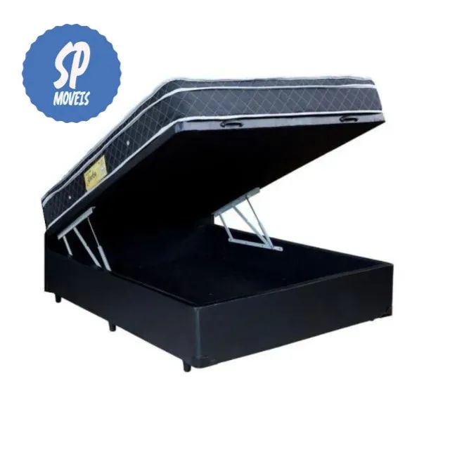 Base Baú Casal + Colchão D33 14cm
