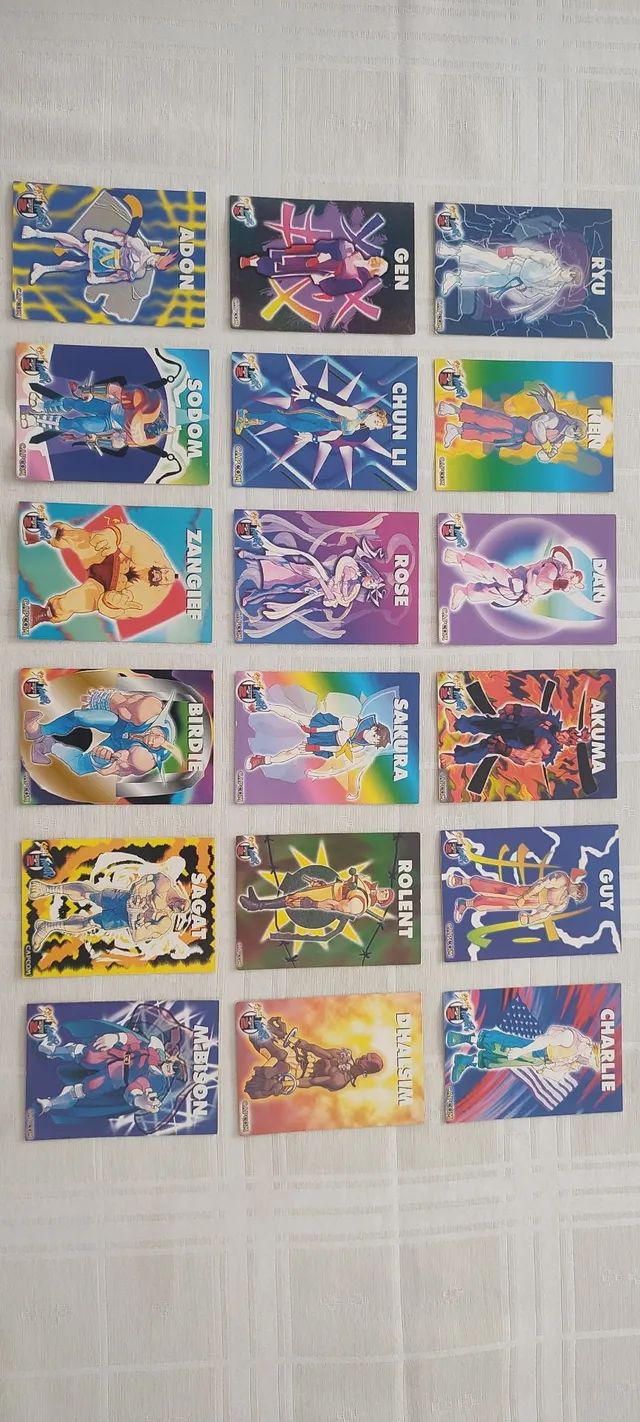 Cards Capcom Street Fighter Zero 2<br>Coleção completa com 18 cards. - Foto 5