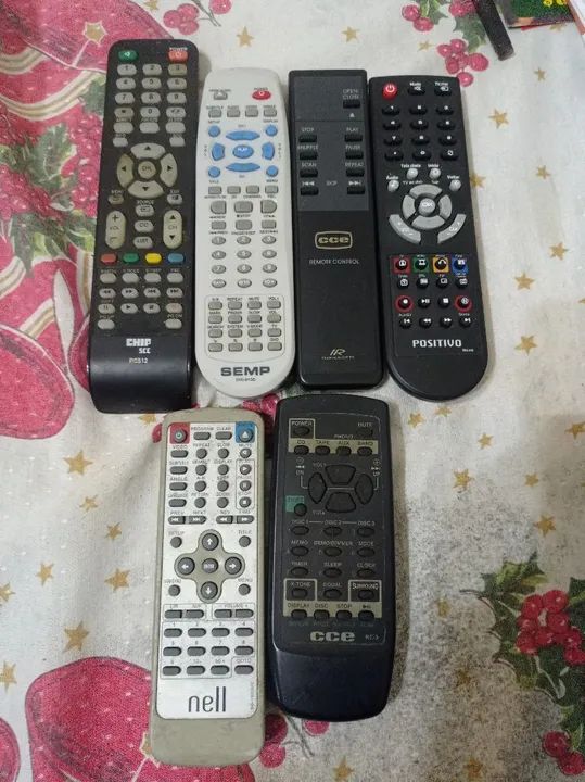 5 controles remotos diversos cce,sempre,positivo,nell - Foto 4