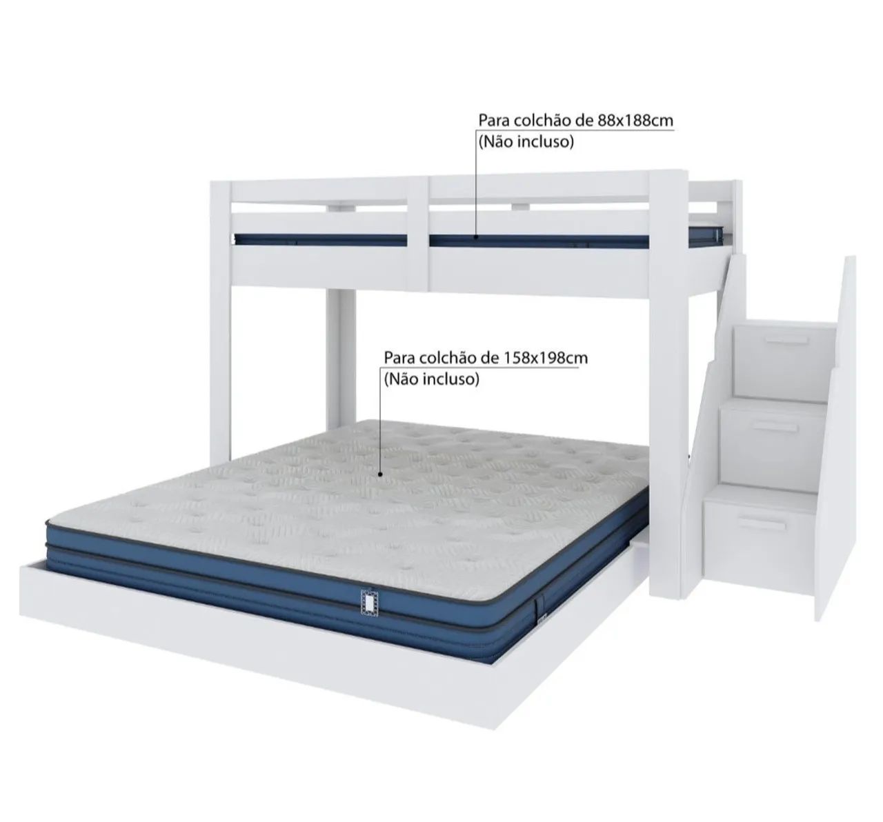 Cama de casal com beliche - Foto 4