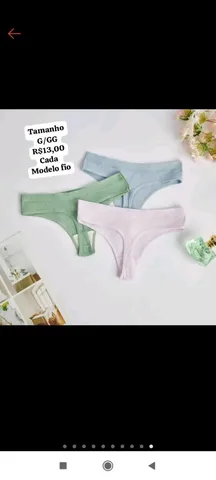 Calcinhas modelo fio-dental tamanhos M,G e GG conforto de qualidade