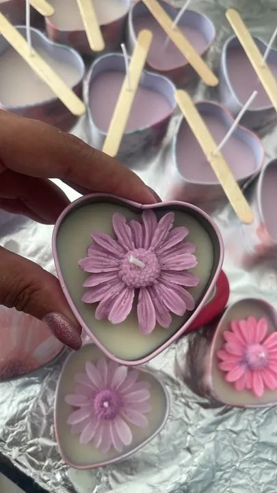 Velas Decorativas com Flores - Foto 4