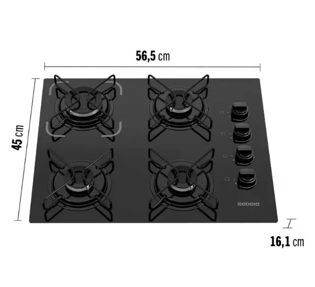 Cooktop a gás Itatiaia 4 Bocas OPORTUNIDADE! Fogões e Fornos
