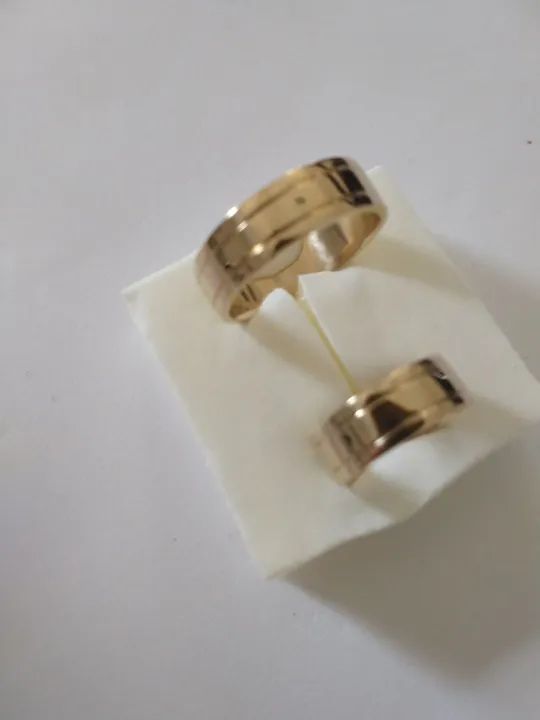 Aliança moeda antiga noivado ou casamento  - Foto 5