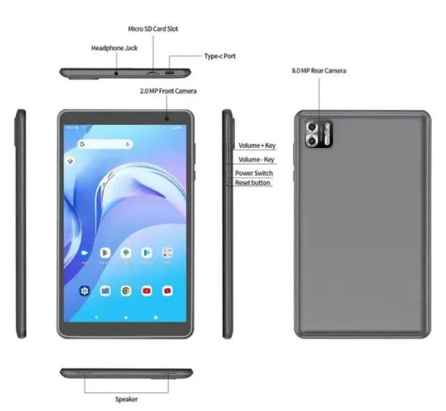 Tablet Pritom 8" 4gb Ram 64gb Quad Core Android 13 5000mah - Foto 4