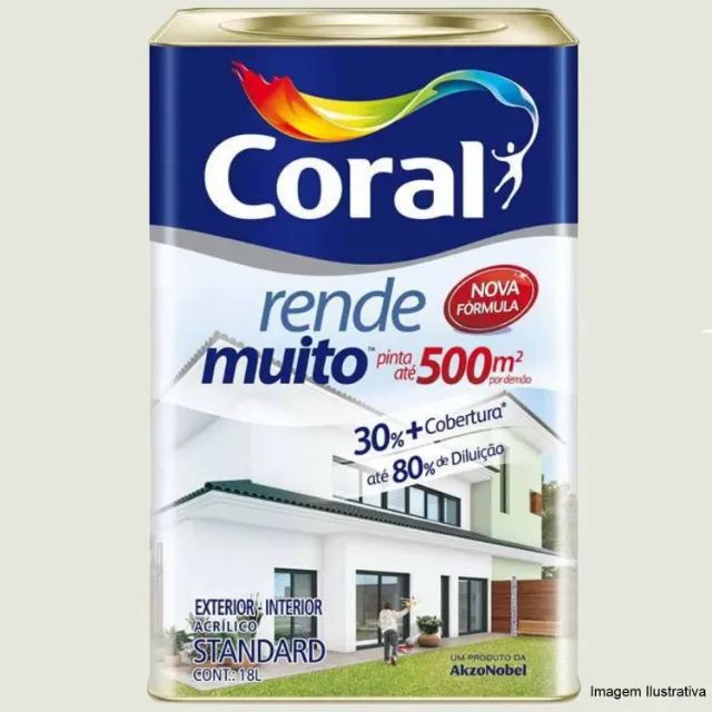 Tinta Coral Acrílica Fosco Rende e Muito LATA
