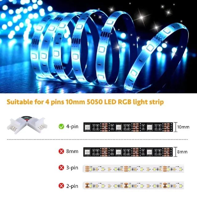 Emenda fita de led 5050 4 pinos ângulo ajustável (90-180 graus) para 10mm - COD 1129 - Foto 5