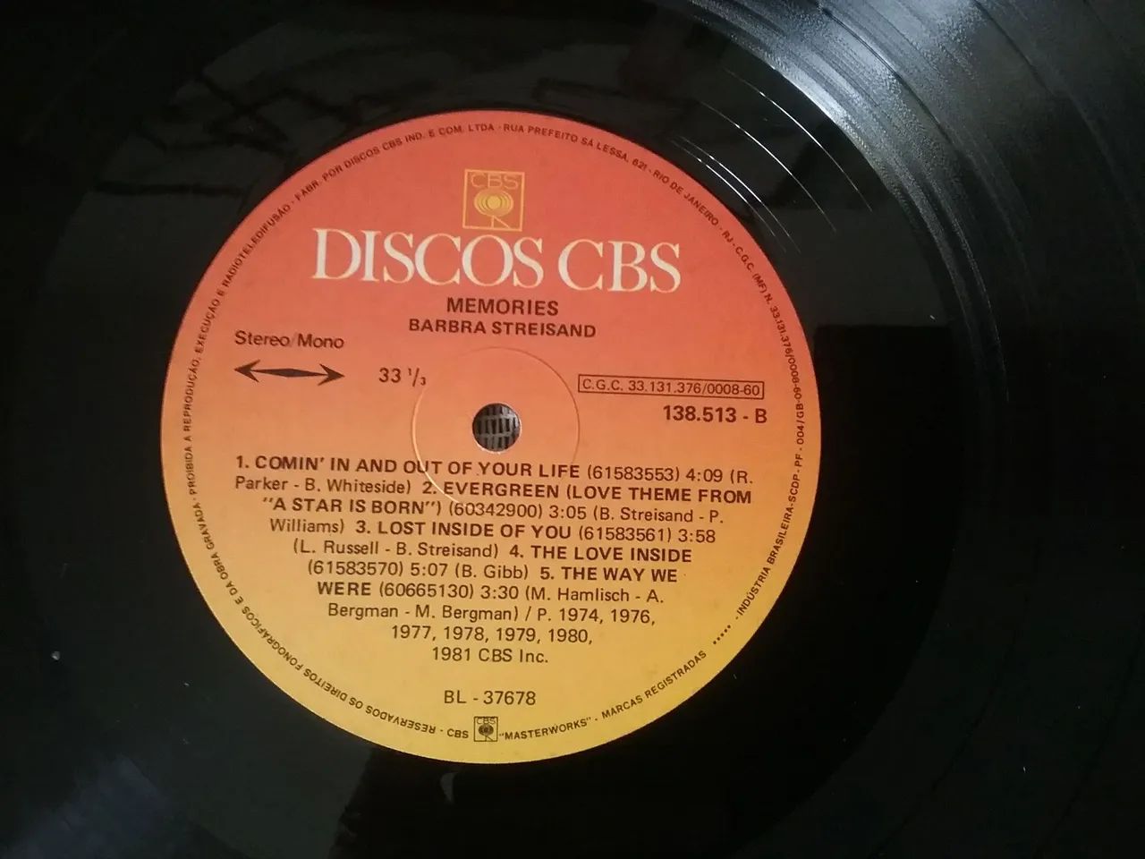 Disco de Vinil Barbra Streisand - Memories - CBS -  - Foto 4