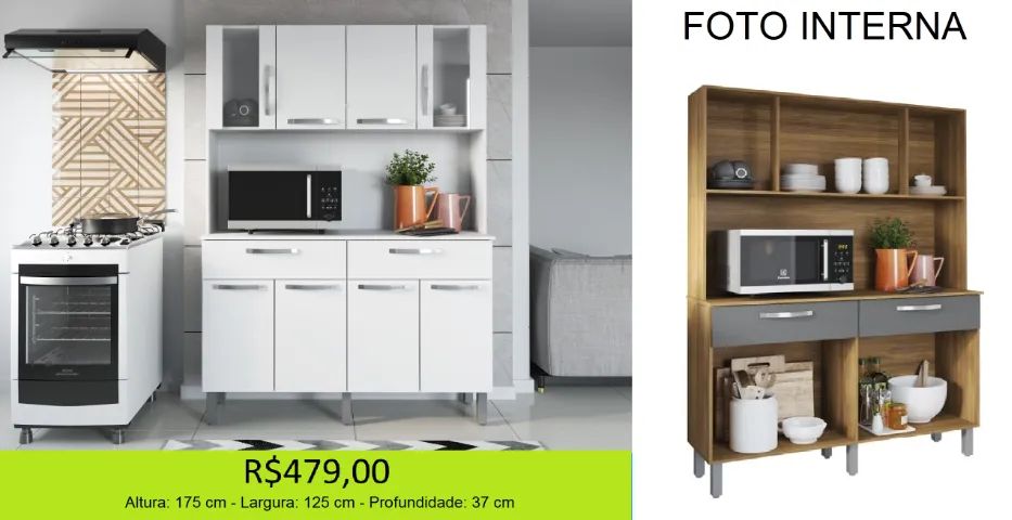 Armario de cozinha - parcelamos  - Foto 2