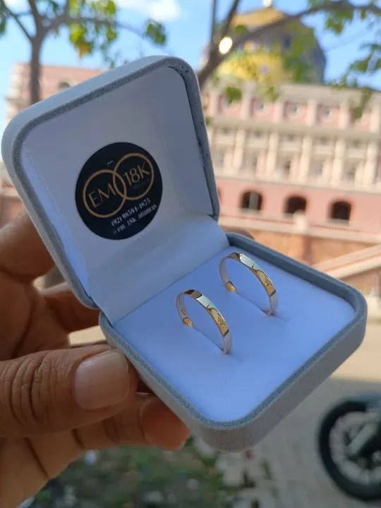 Par de Alianças Em Ouro 18k - Entrega no mesmo dia  - Foto 3