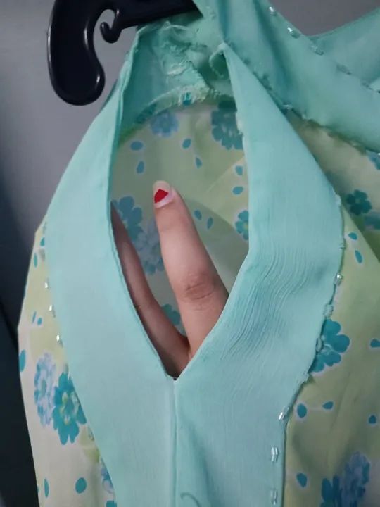 Blusa floral verde água - Foto 3