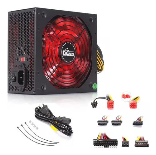 Fonte Alimentação Atx Led Pc Preta Bivolt Kp-535 600w 