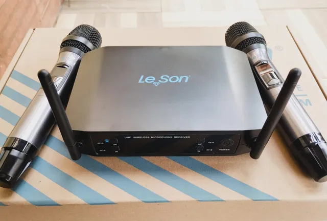 Microfone Duplo Sem Fio Leson Ls926<br>