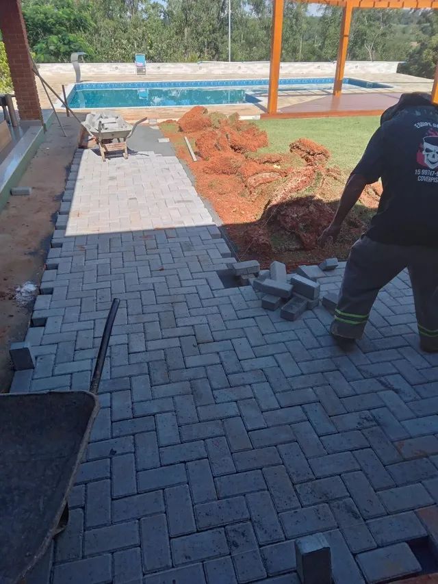 Pisos intertravados mão de obra em geral