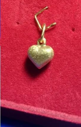 Pingente Fosco Ouro 18 Kilates 1.00 Grama 10 mm Coração - Foto 3