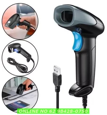 Leitor De Código De Barras Usb Boleto Bancário Na Tela Cor Azul 110V/220V