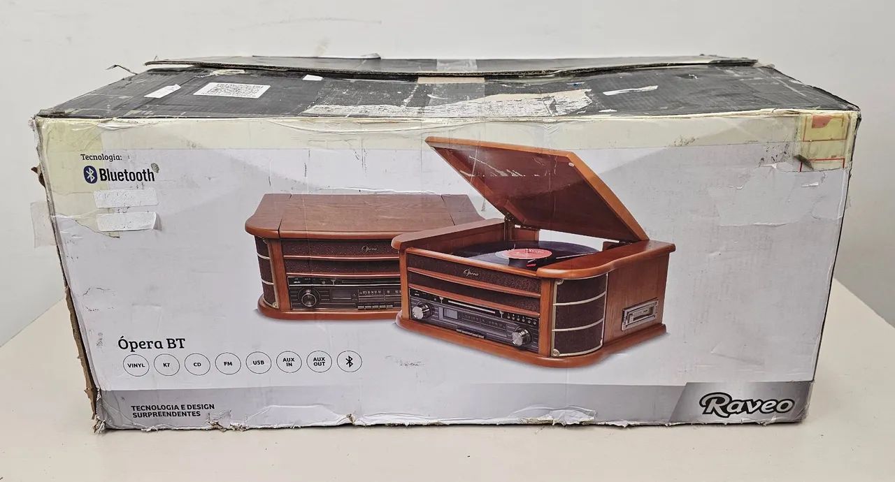 Raveo Ópera BT - Toca-Discos Retrô com Bluetooth - Foto 3