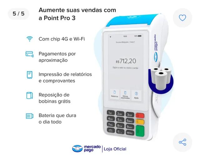 Máquina de Cartão Point Pro 3 