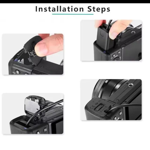 Bateria Dummy Np-Fw50 Conexão P2 Cameras Sony Zv-E10 A6300 A6500 Nex 3 A6400 - Foto 3