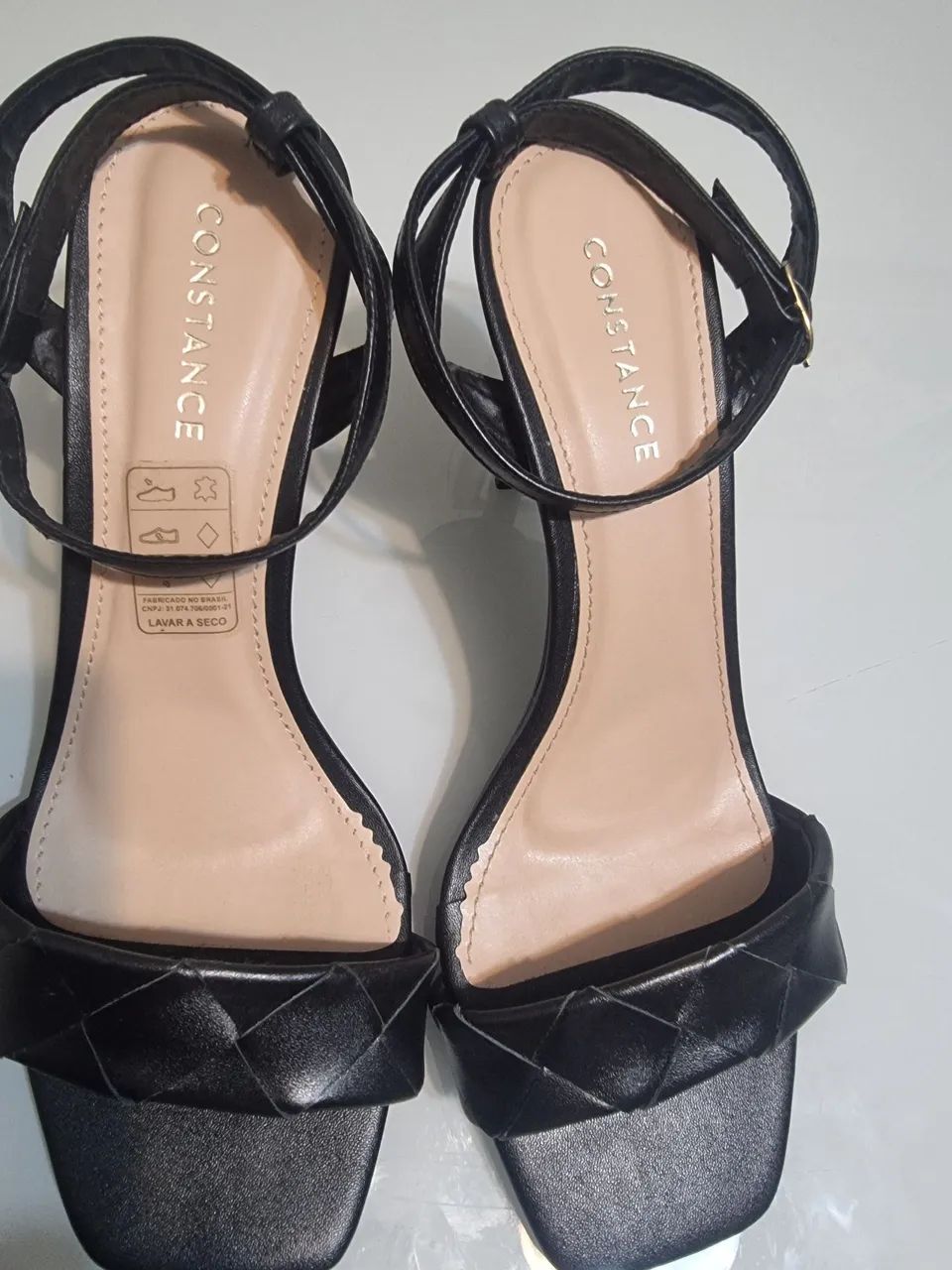 Sandália Salto Fino Constance Preta Calçados Sul (Águas