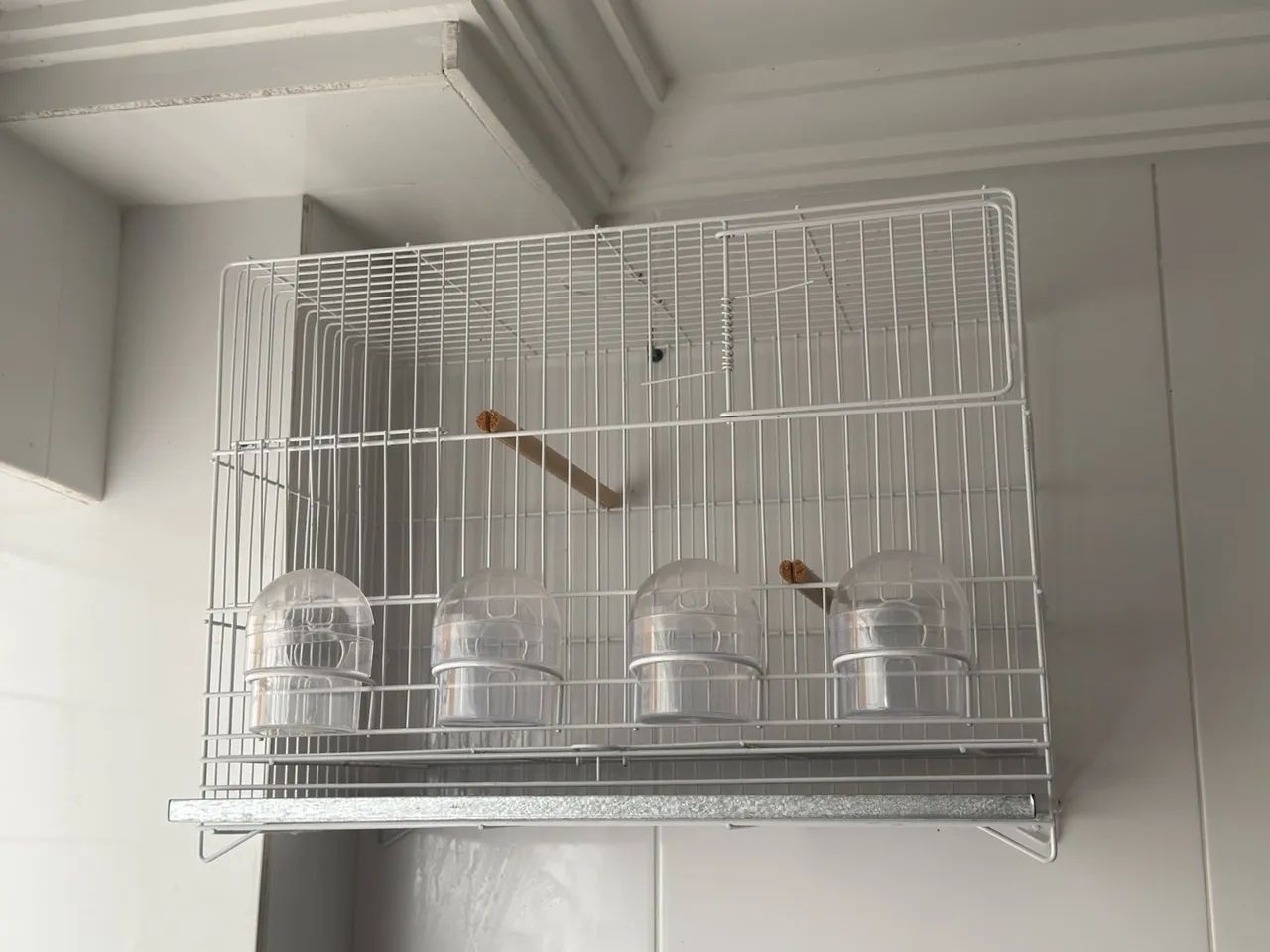 Gaiola para pássaros com acessórios