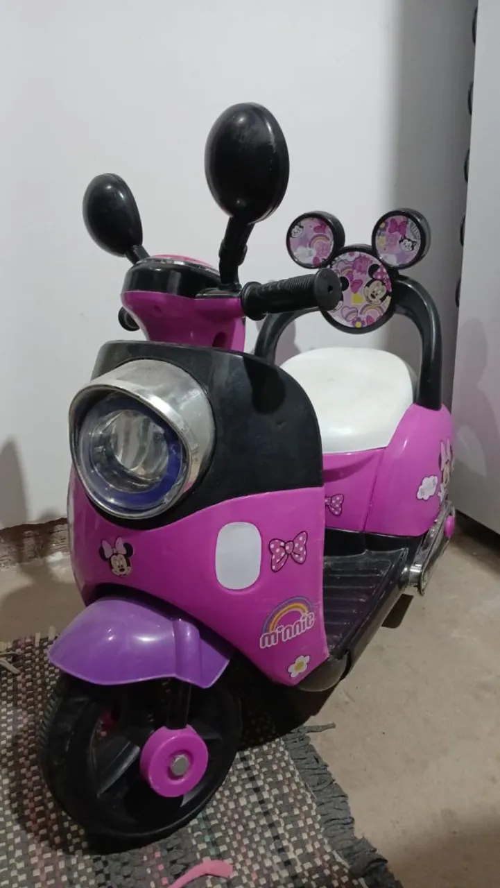 Moto Elétrica Infantil Minnie Rosa