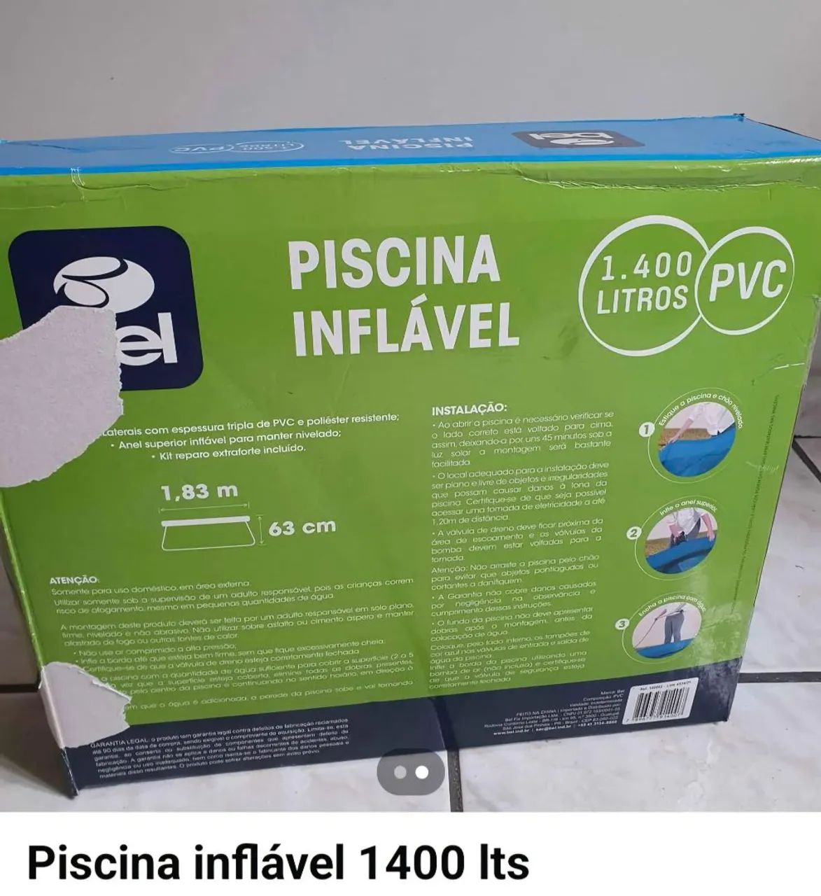 Piscina inflável 1400 lts - Foto 2