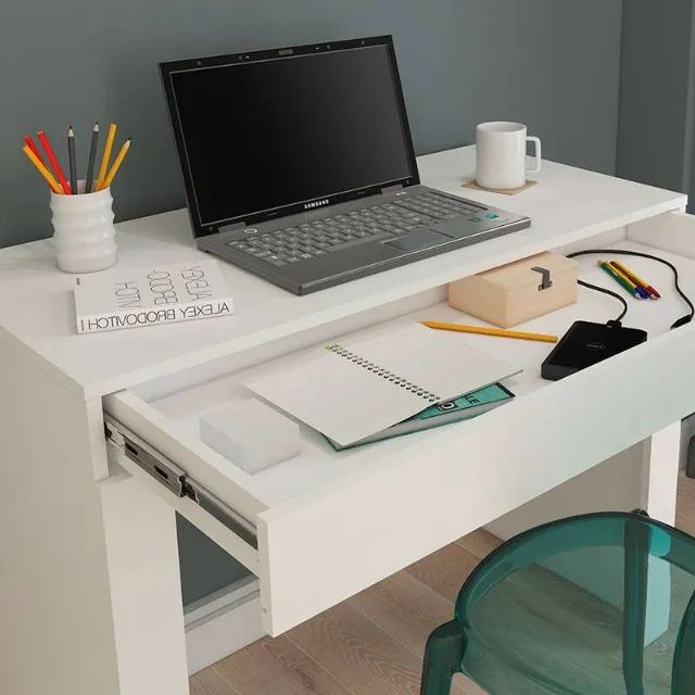 Escrivaninha Cleo Permobili Branco - Entrega Rápida!  - Foto 2