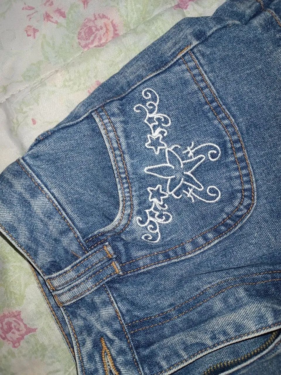 Saia Jeans com Bordado - Foto 3