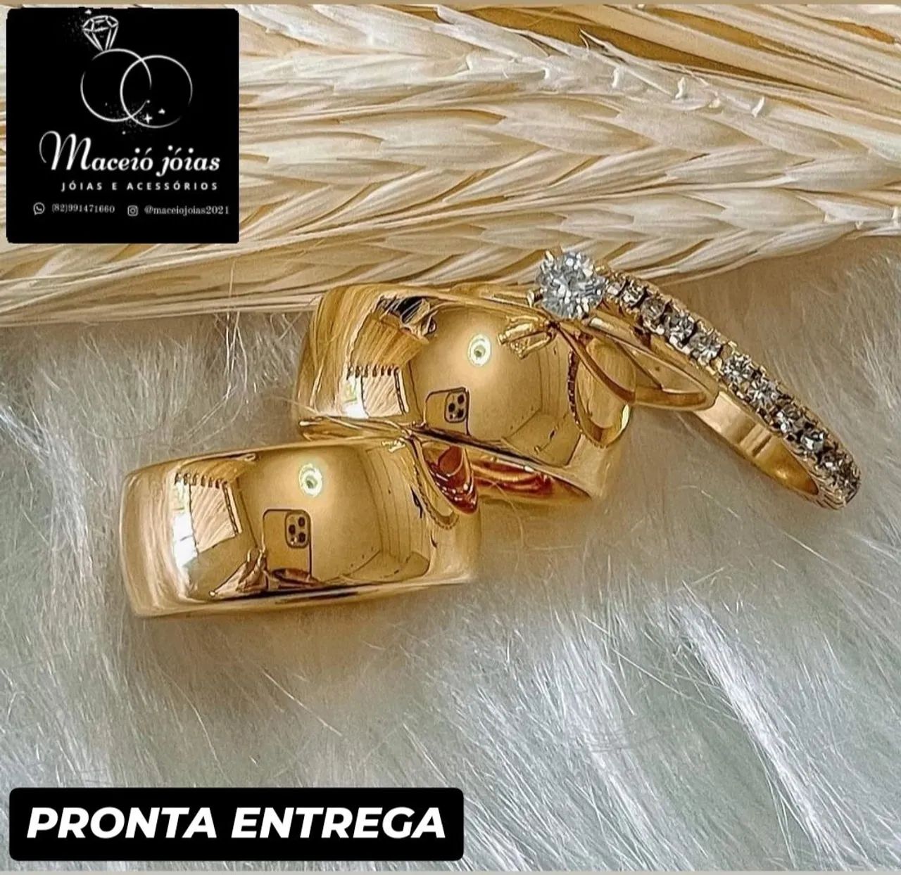 COMBO 4 PEÇAS ALIANÇAS CASAMENTO  - Foto 2