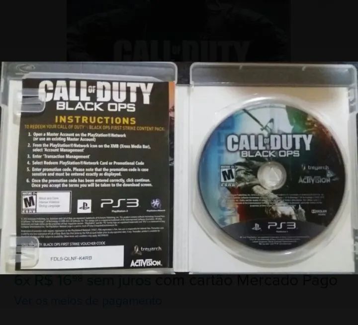 Callofduty Black Ops - Ps3 - Cd Original  - Foto 2