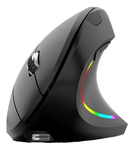 Mouse Vertical Ergonômico Gamer com LED RGB