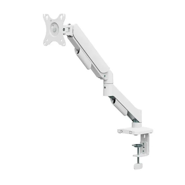 Suporte Articulado Com Pistao a Gas Para Monitor, 17 Pol. a 32 Pol., Branco - Novo!