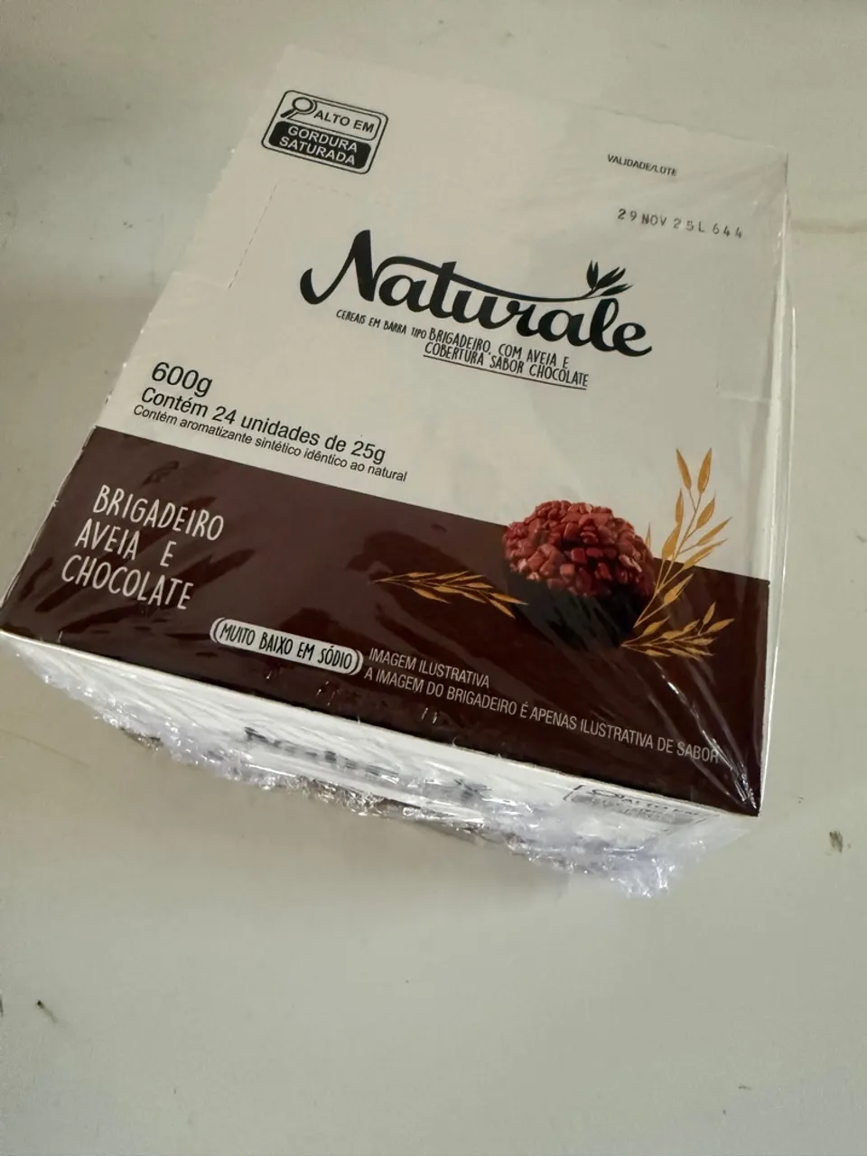 Barras de Cereal Brigadeiro Aveia e Chocolate Naturale