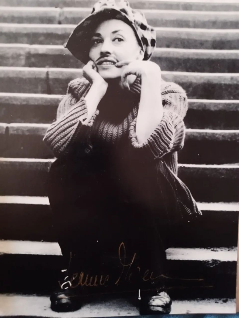 Jeanne Moreau: Foto Autografada do filme Jules e Jim