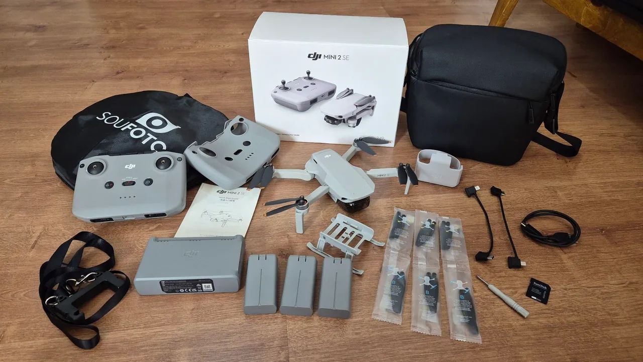 Drone DJI Mini 2 Se Fly Combo - 3 Baterias 30 Min + BRINDES