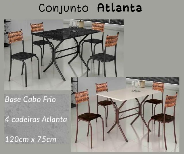 Mesa de Jantar 4 Cadeiras 1.20x75 Entrega Grátis - Foto 5