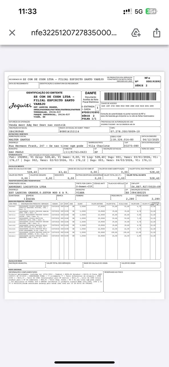 Fragrâncias Jequiti