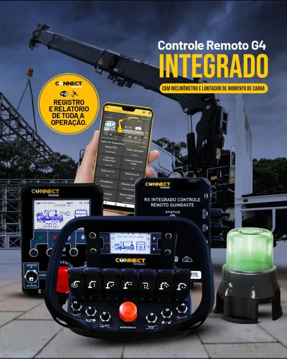 Controle remoto para guindaste