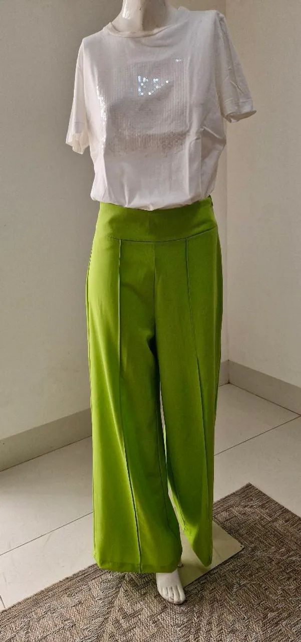 Calça Pantalona Verde - Tamanho M