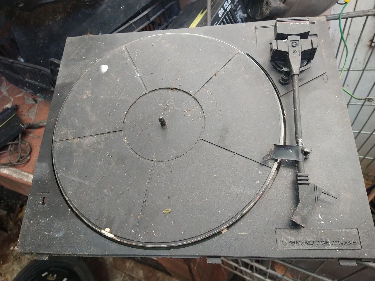 Relíquia,Base de cima do toca disco gradiente,somente a base e o braço com agulha 