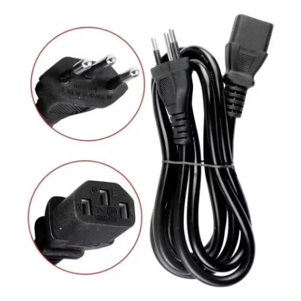 Cabo de força para PC ou outros equipamentos - Foto 3