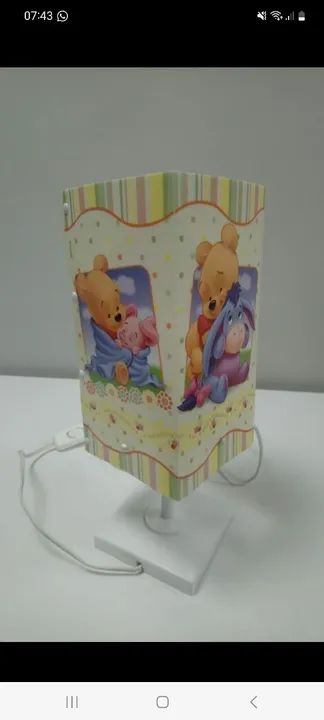 Abajur Infantil Ursinho Pooh