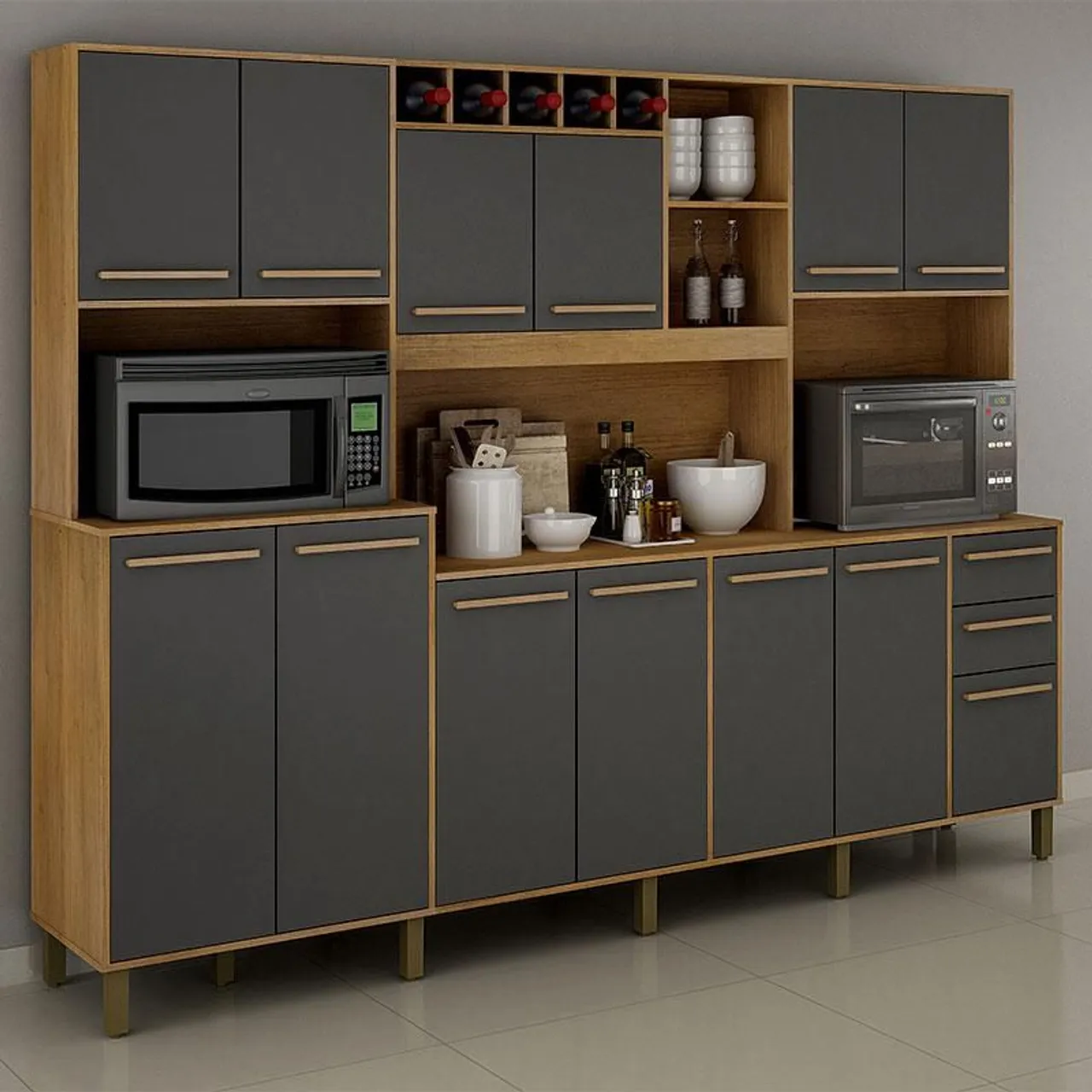 Armário de Cozinha Completo - Design Moderno