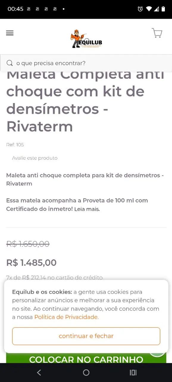 Kit de análises de combustíveis  - Foto 2