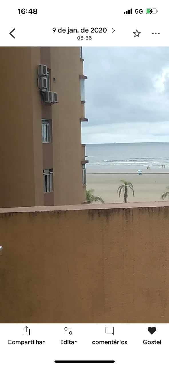 Apartamento temporada verdadeiro pé na areia em José Menino Santos, ap.pra até 5