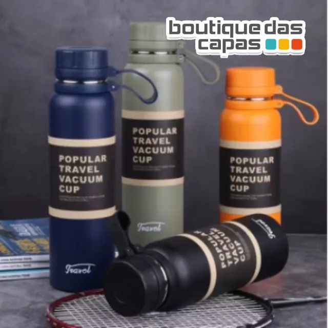 GARRAFA TERMICA COLORIDA S-110 750ML QUENTE E FRIO MALHAÇÃO ACADEMIA CORRIDA