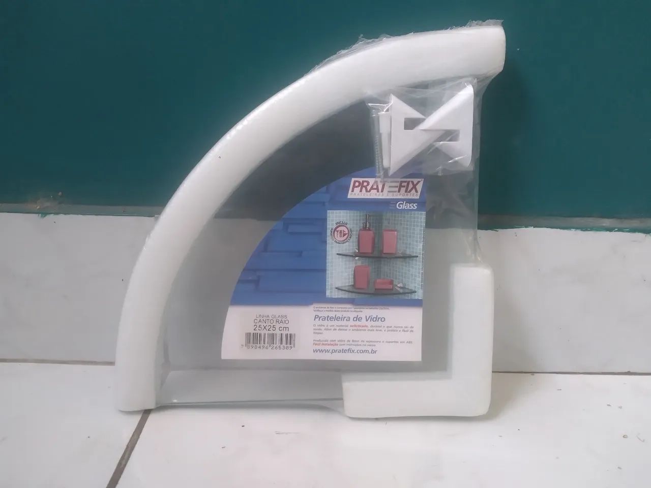Prateleira em Vidro Raio 25x25