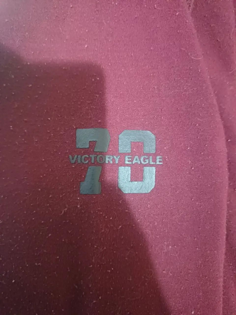 Moletom Flanelado Aberto Victory Eagle - Usado - Vinho - Foto 5